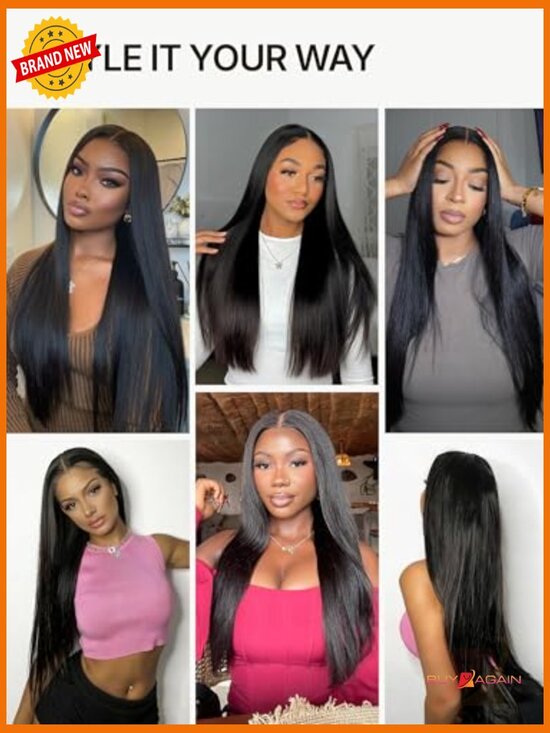 Veralux Blend Human Hair Glueless Lace Wig 28 Inch Straight HD Lace Beginner